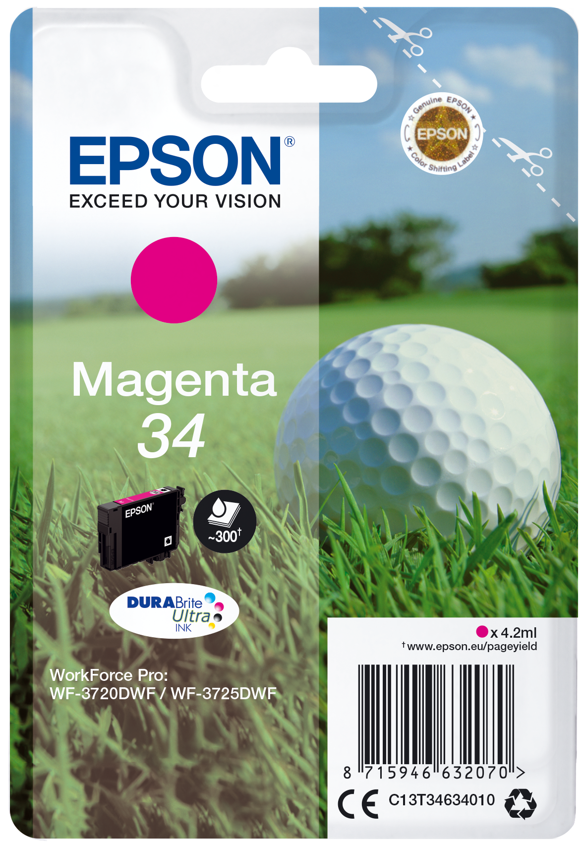 Epson 34 Magenta Ink Cartridge - C13T34634020