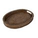 LA PORCELLANA BIANCA Botanio bruin dienblad, ovaal, 45 x 35 x 5 cm, rotan