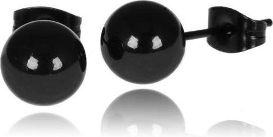 LGT JWLS LGT Jewels Stud oorbellen Bol 4mm Zwart