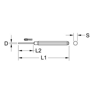 KS Tools KS Tools pendrijver, 8-kant, Ø 7mm Aantal:1