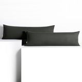 DecoKing 2 kussenslopen 40 x 145 cm, jerseykatoen, rits, grafietgrijs