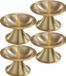 Trend Candles Luxe kaarsenhouder voor stompkaarsen - 4x - goud - metaal - voor kaarsen van 5-6 cm