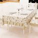 PETTI Artigiani Italiani - Tafelkleed, tafelkleed, tafelkleed met kunststof coating van katoen, motief harten in beige X6 plekjes (140 x 180 cm) 100% Made in Italy