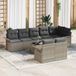 Maison Exclusive - Set de 9 bancs de jardin avec rangement, polyrotin gris clair
