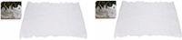 Merkloos / Sans marque Koopman International 2x Sneeuwdeken / sneeuwtapijt 100 x 100 cm - Wit
