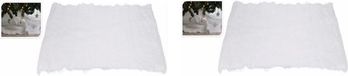 Merkloos / Sans marque Koopman International 2x Sneeuwdeken / sneeuwtapijt 100 x 100 cm - Wit