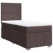 vidaXL Boxspringbed met matras, donkerbruin, 100x200 cm, met stoffen bekleding
