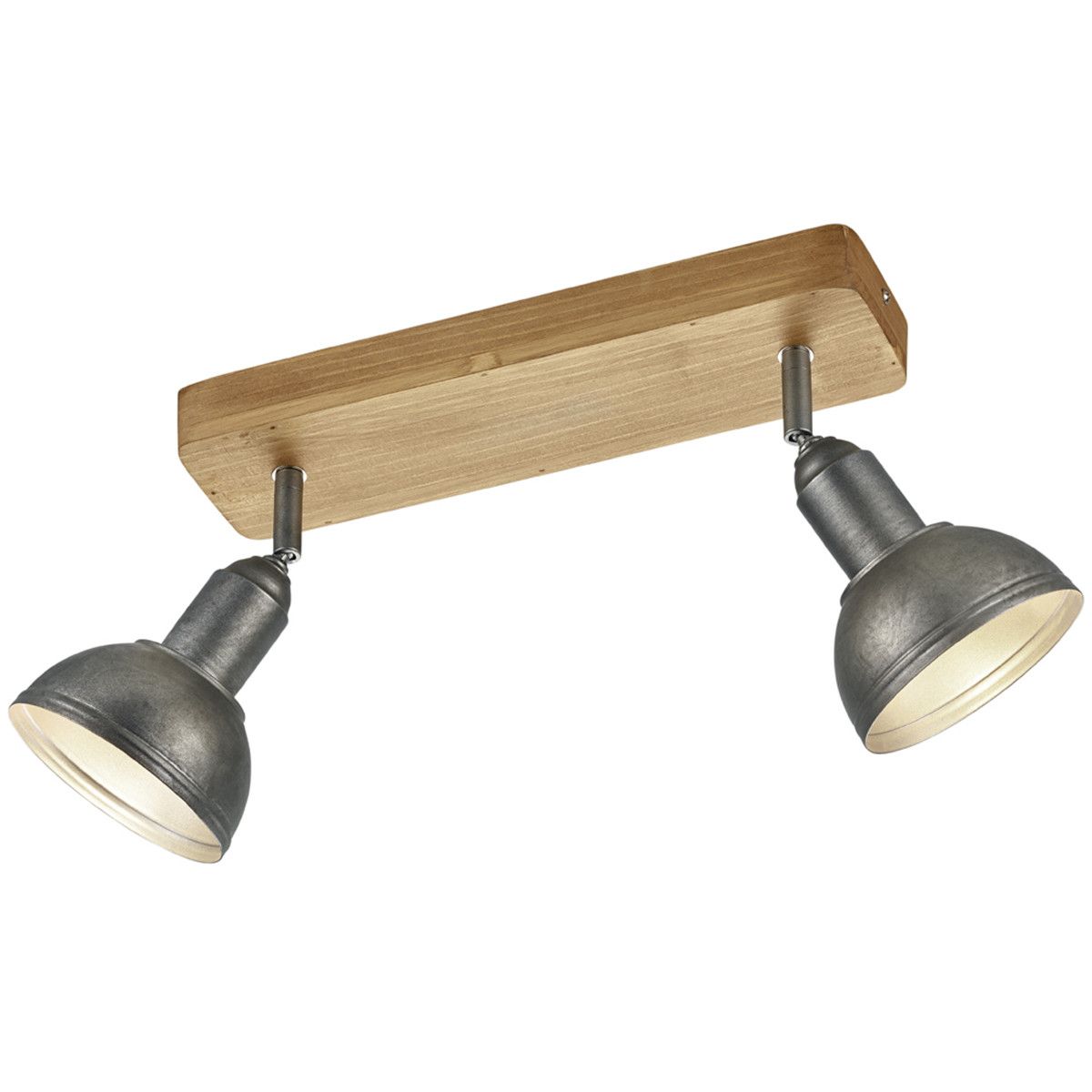 BES LED Trion Delvira Plafondspot - E14 - 2-lichts - Rond - Antiek Nikkel - Aluminium