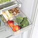 Unyqoos® Koelkastorganizer, transparante, uittrekbare opbergbox van voedselveilig PET, 30,5 x 20 x 7,5 cm, met handgreep, verstelbare scheidingswanden