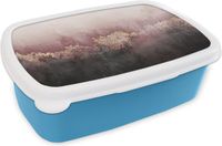 MuchoWow Broodtrommel - Blauw - Glitter - Goud - Abstract - 18x12x6 cm - BPA-vrij - Lunchbox voor Kinderen