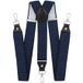 axy Hosenträger Herren Y-Form 3,5 cm breit, elastisch, mit 3 robusten Karabinern verstellbar 120cm Lang für Anzug Jeans Chinos Rockabilly Hosenträger