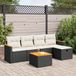 Maison Exclusive - Ensemble de meubles de jardin 6 pièces avec canapé et coussins, noir, en polyrotin