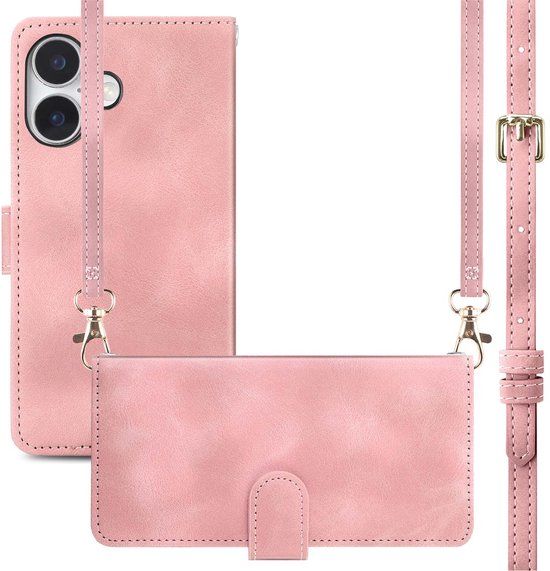 imoshion Bookcase met koord voor de Apple iPhone 16 - Roze