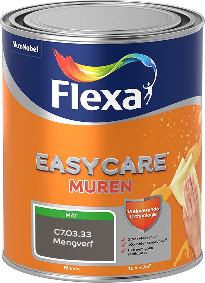 FLEXA Easycare Muurverf - Mat - Mengkleur - C7.03.33 - 1 liter