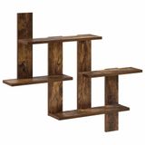 vidaXL Wandplank Gerookt eiken 85 x 13,5 x 73,5 cm Bewerkt hout