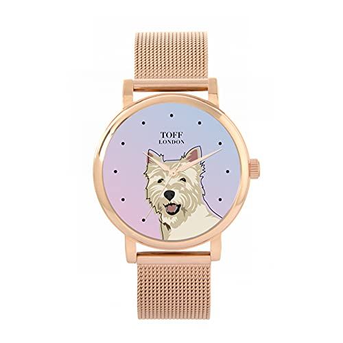 Toff London West Highland Terrier Hoofd Hondenhorloge - 5059656814931