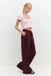 Pantalon de survêtement à jambes larges avec taille élastiquée - Burgundy - S
