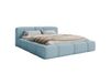 Lit coffre 140x200 peluche bleu