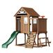 VEVOR Houten Speelhuis Kinderspeelhuis, Tuinhuis voor Kinderen vanaf 2 Jaar, Tuinspeelhut, Speelhuis van Cederhout in Landelijke Stijl met Glijbaan, Ladder, Klimwand, Ramen, Picknicktafel Buiten