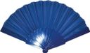 Funny Fashion Handwaaier/spaanse waaier - blauw - polyester - Verkoeling in de zomer - 41 x 22 cm