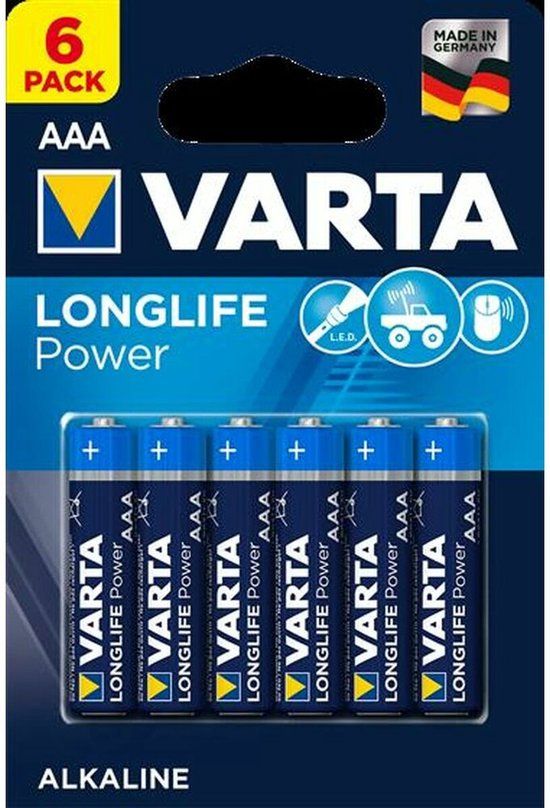 Varta Longlife Power AAA Batterijen - 6 stuks