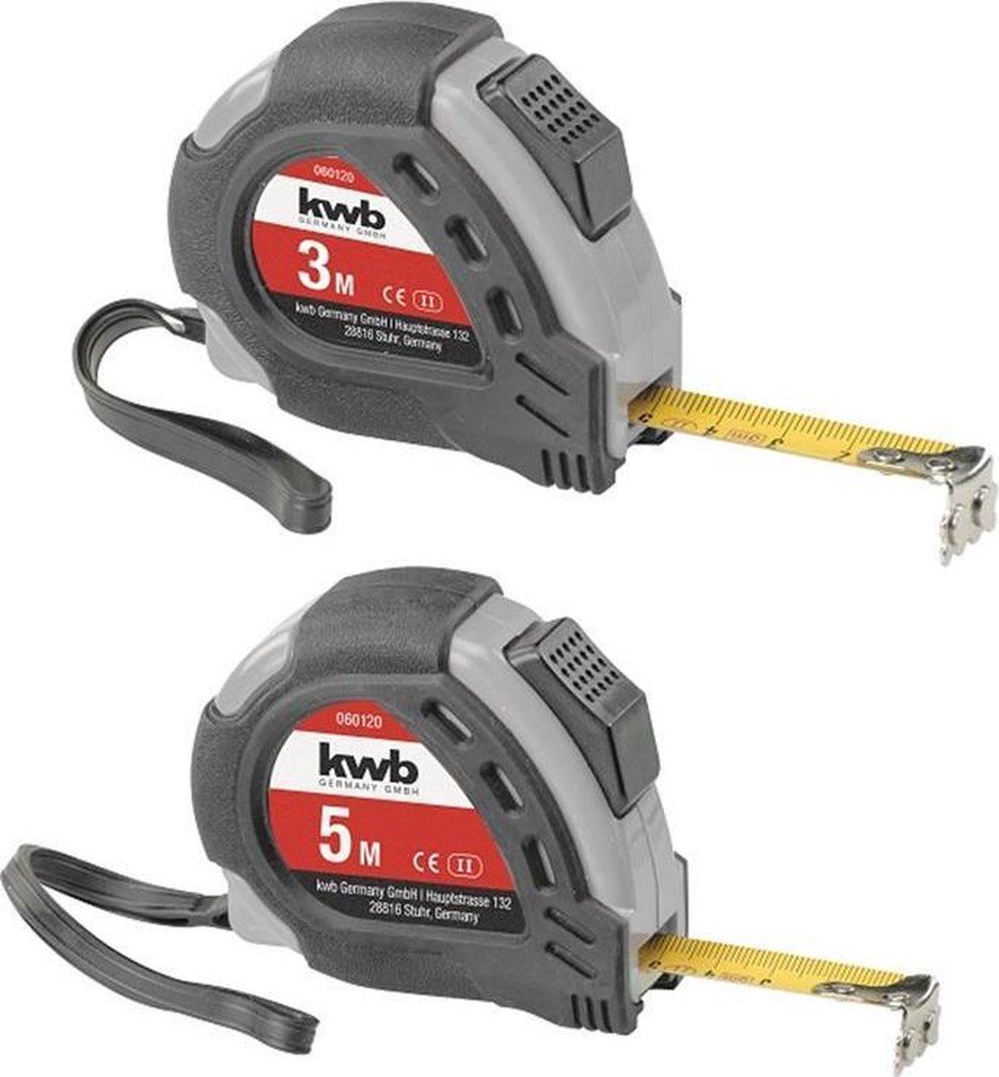 kwb Rolmaten 3 + 5 M - grijs/zwart