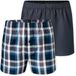 SCHIESSER Boxer - Garçon - 2 Pièces - À carreaux - Assorti 9 - 100% Coton - Taille 140
