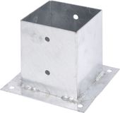 Alberts 217679 opschroefbare voetplaat | voor ronde of vierkante houten palen | thermisch verzinkt | 121 x 121 mm