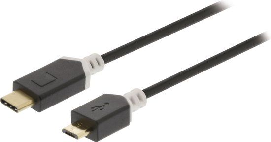 Konig König KNC60750E10 USB 2.0 Kabel USB-C Male - USB-Micro-B 1.00 m Antraciet