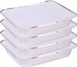 Elite Meal prep récipient alimentaire - Aluminium - 4x - 33 x 25 x 5 cm - avec couvercle