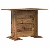 vidaXL Eettafel 110x60x75 cm Bewerkt Hout Oud Houtkleurig