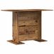 vidaXL Eettafel 110x60x75 cm Bewerkt Hout Oud Houtkleurig
