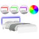 vidaXL Bedframe met hoofdeinde en LED, wit, 120x200 cm