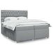 Maison Exclusive - Lit boxspring avec matelas, gris clair, 200 x 200 cm, textile
