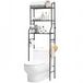 NK Étagère de salle de bain au-dessus des toilettes - 153x47x26cm (Noir)