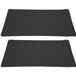 Merkloos / Sans marque 2x stuks anti-slip badmatten zwart 69 x 39 cm rechthoekig - Badkuip mat - Grip mat voor in douche of bad