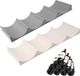 Unyqoos® Porte-bouteilles empilables antidérapants pour réfrigérateur et rangement de cuisine, set de 2, blanc gris