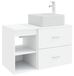 Ensemble de meubles de salle de bain 2 pièces Blanc 79,5 x 41 x 80 cm Bois transformé