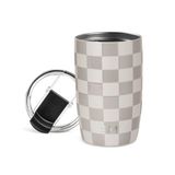 Simple Modern Reiskoffiemok met klapdeksel, geïsoleerde roestvrijstalen ijskoffie, cadeaus voor dames en heren, Voyager Collectie, 350 ml, Checkmate