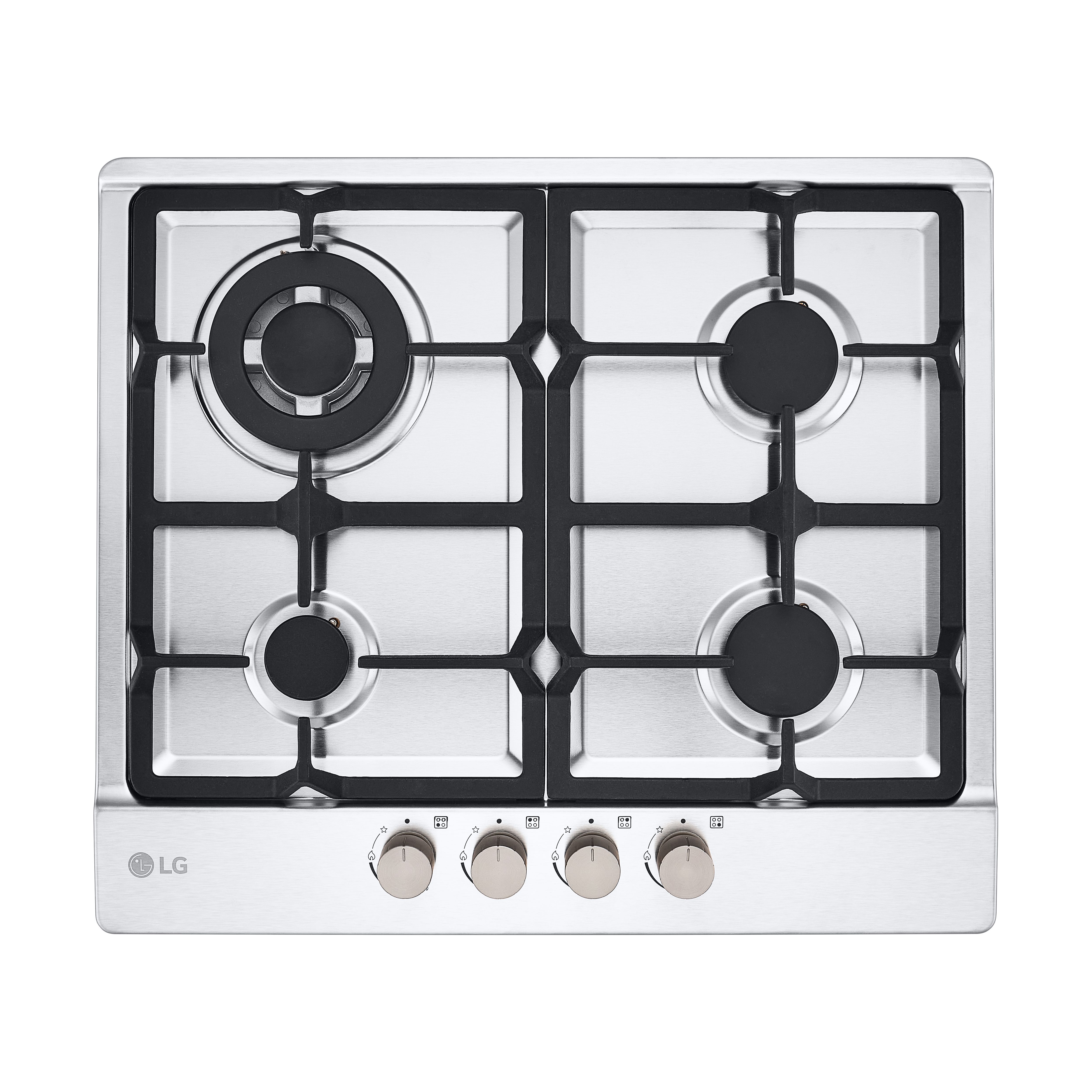 LG CBGZ2414S - 59 cm Ingebouwde Gaskookplaat - 4 Zones - RVS