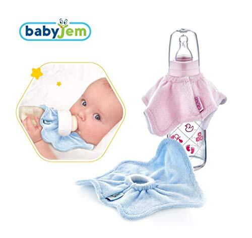 Baby Jem Slabbetje voor babyflessen. Blauw blauw