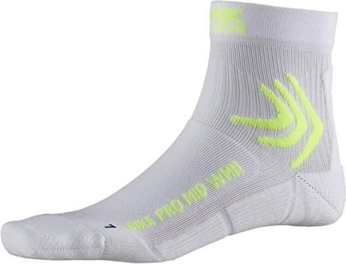 X-SOCKS Sokken Bike Pro Mtb Dames Polyamide Wit/geel Maat 41-42