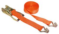 KERBL works Ratel sjorband, spanband, 4 m, 50 mm, 2/4 t, TÜV/GS | oranje, 2-delig, polyester, punthaak, voorspankracht 280 daN, trekkracht 2.000 kg direct/4.000 kg omgeklapt, sjorband