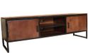 Lizzely Garden & Living meuble TV noyer manguier 150cm Liv meuble TV durable manguier bois massif meuble TV