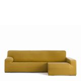 Eysa Bi-elastische bankhoes voor chaise longue, met lange mouw, rechterkant rechts, kleur mosterdkleurig, design Harlem