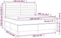 vidaXL Boxspring met matras fluweel donkerblauw 160x200 cm