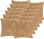 vidaXL Kussensloop 12 st heerlen taupe 45 x 45 cm nep konijnenbont