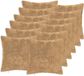 vidaXL Kussensloop 12 st heerlen taupe 45 x 45 cm nep konijnenbont
