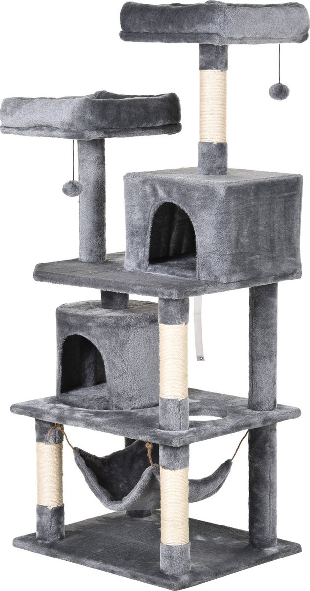 Pawhut Krabpaal voor katten klimboom voor katten kattenmeubel met sisalpalen D30-277