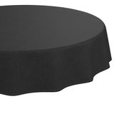 ANRO Tafelkleed Effen linnenlook Antraciet Rond Ø120cm